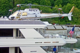 Boardwalk Superyacht Helicopter detail - Image courtesy of Westport Yachts